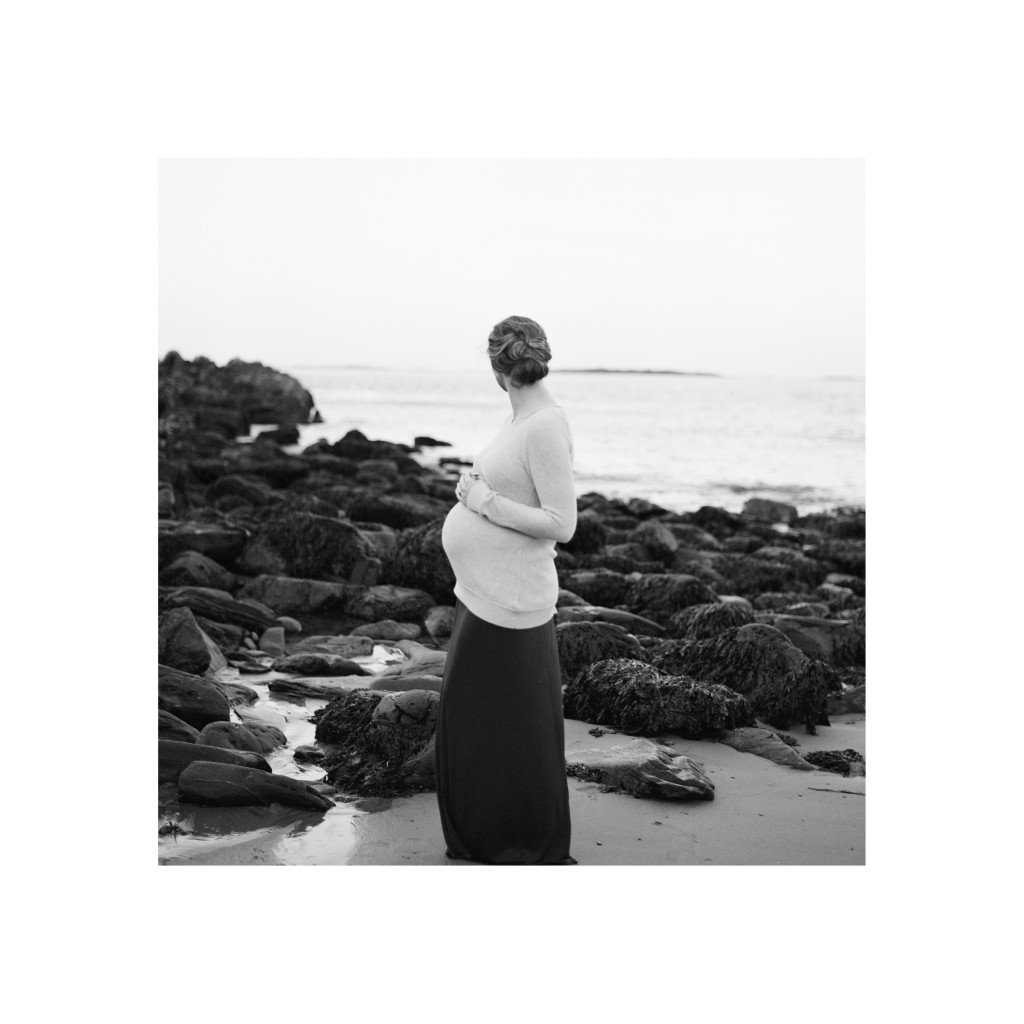 Cape Elizabeth Maine Maternity, Newborn, and Baby Photography on Black and White Film by Maine Motherhood Photographer Tiffany Farley, http://tiffanyfarley.com