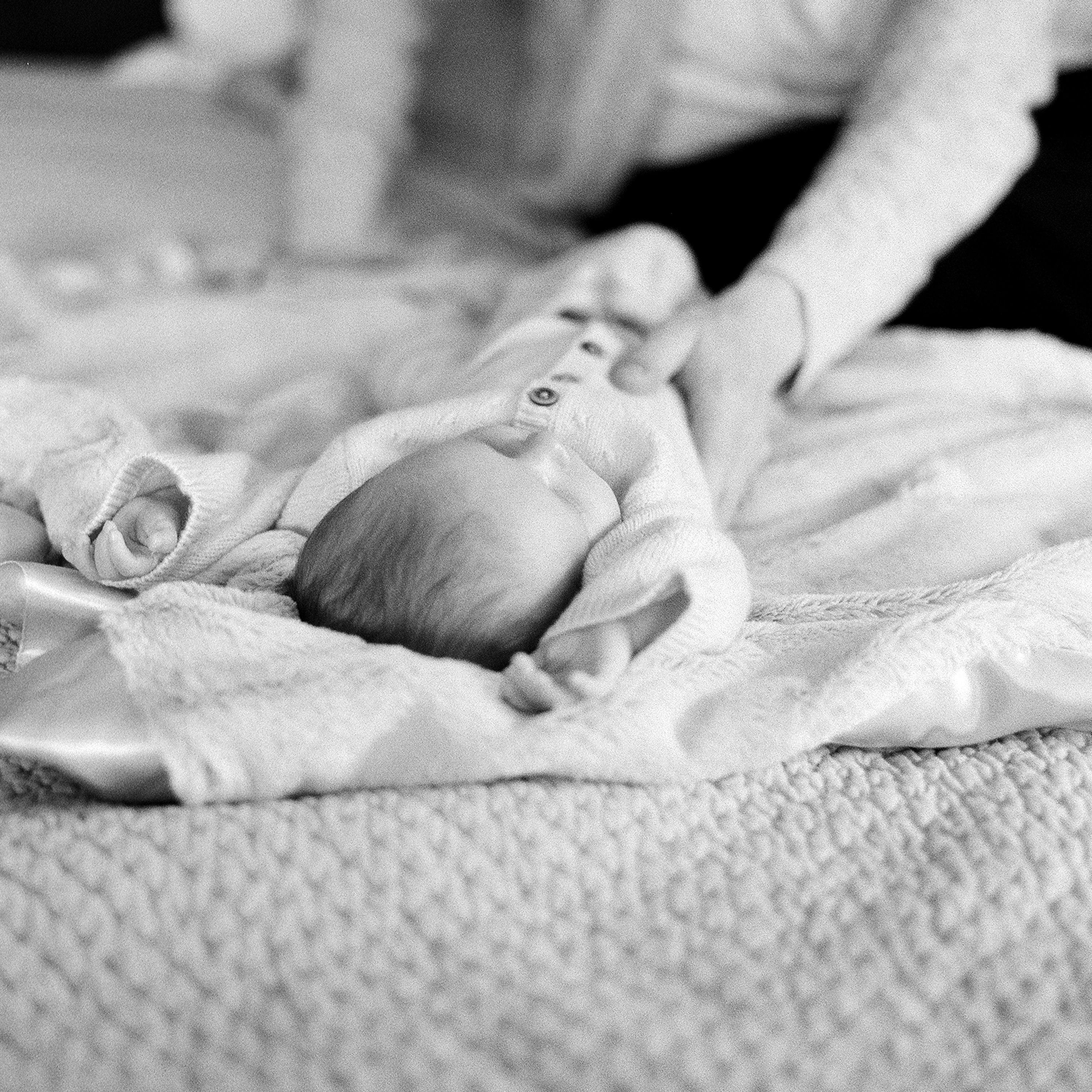 Black and White Film Newborn Photography in Pittsburgh PA, Tiffany Farley