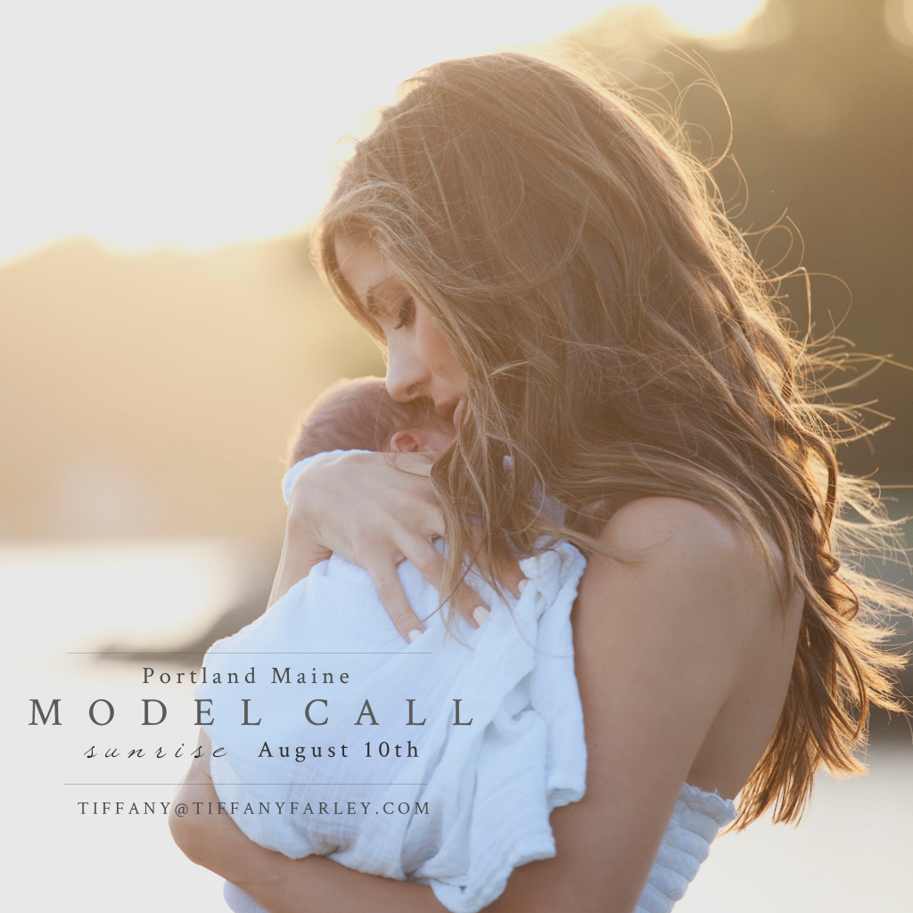 Tiffany Farley is a Fine Art Maternity and Newborn Photographer in Portland Maine, looking for a mother and newborn model for a Cape Elizabeth Maine Newborn photography editorial. 