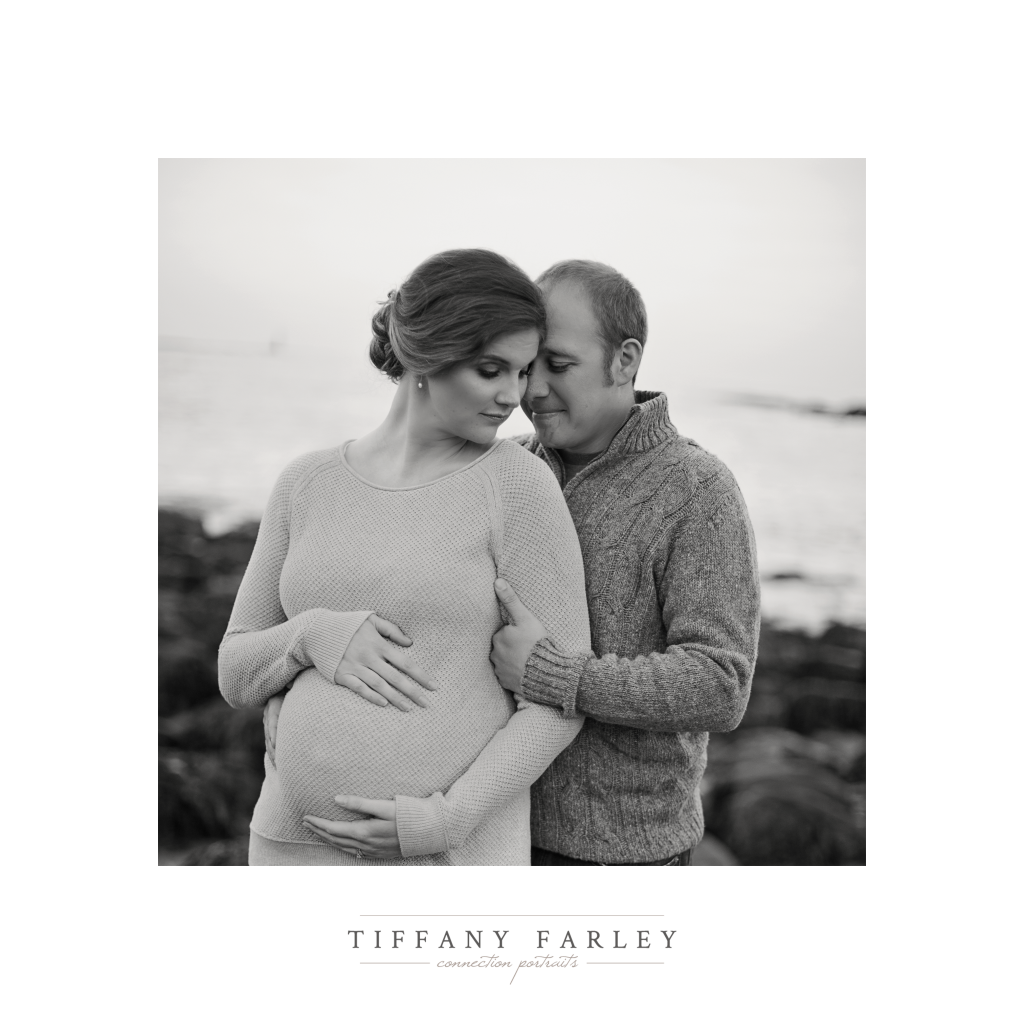 Black and White Maternity, Photographed by Tiffany Farley, Cape Elizabeth ME
