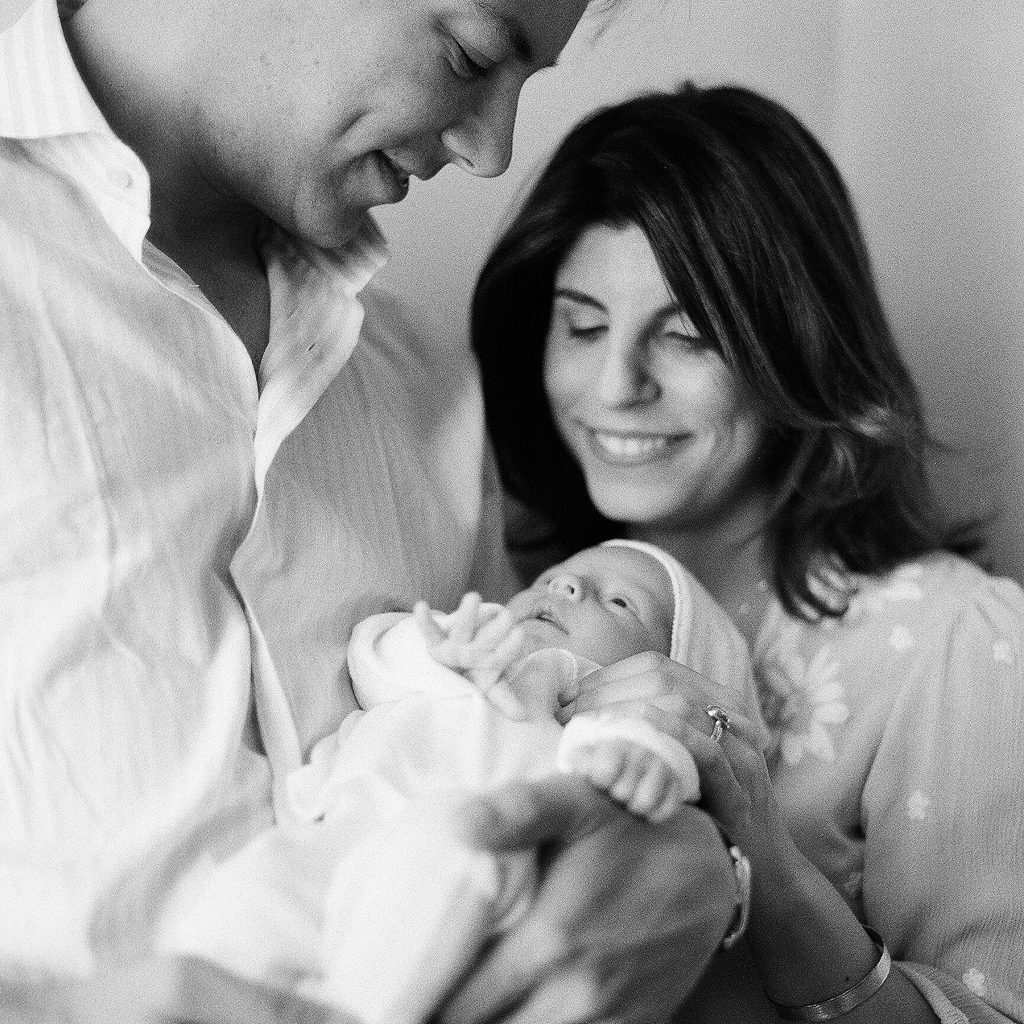 Coral Springs Florida Black and White Film Newborn Photography At Home