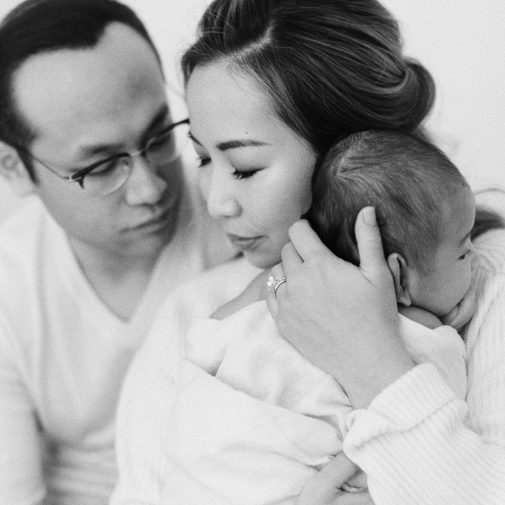 Black and White Film Newborn Photography in NYC by Tiffany Farley 