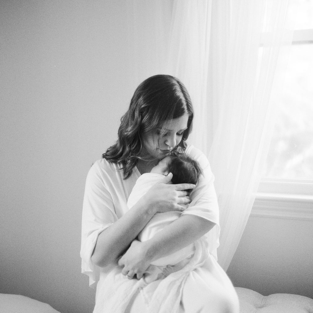 Newborn Photography on Black and White Film Tiffany Farley